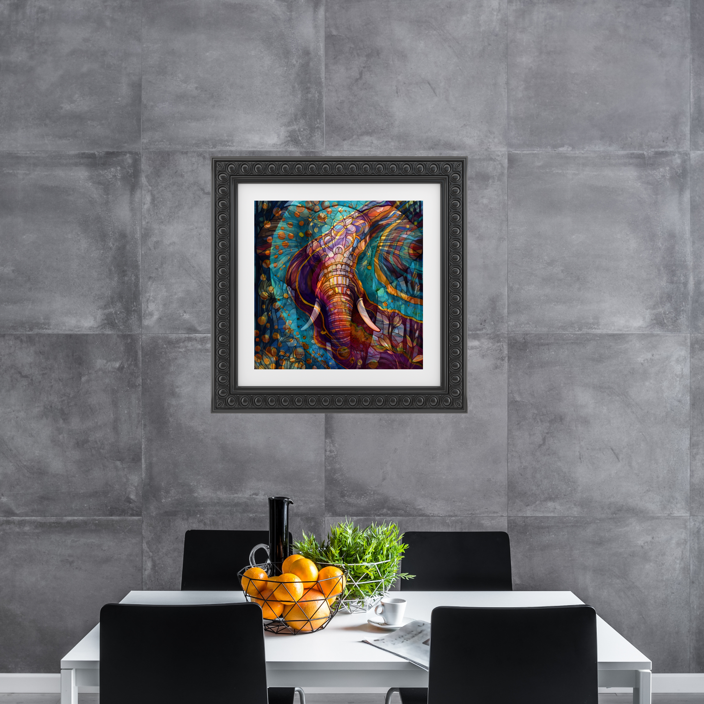 Elephant Dreams Maximalist Abstract Art Poster