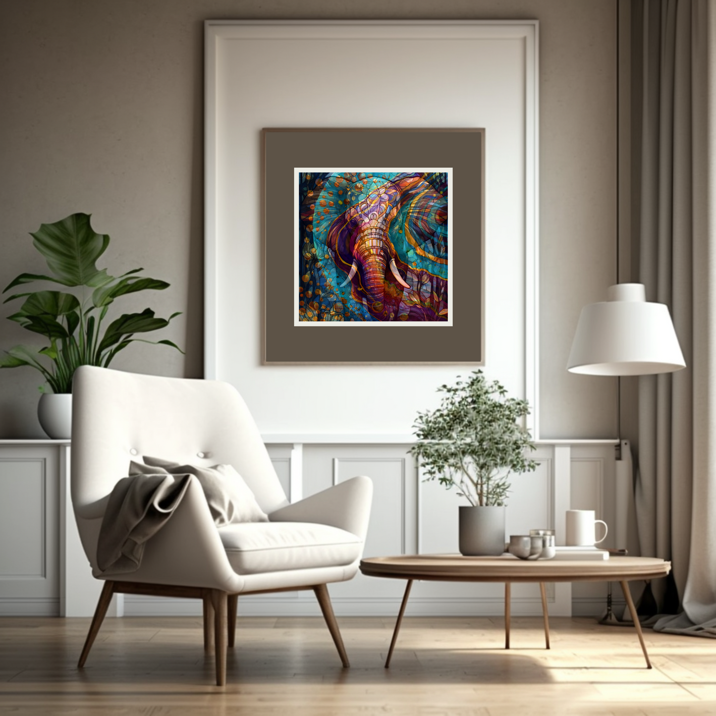 Elephant Dreams Maximalist Abstract Art Poster