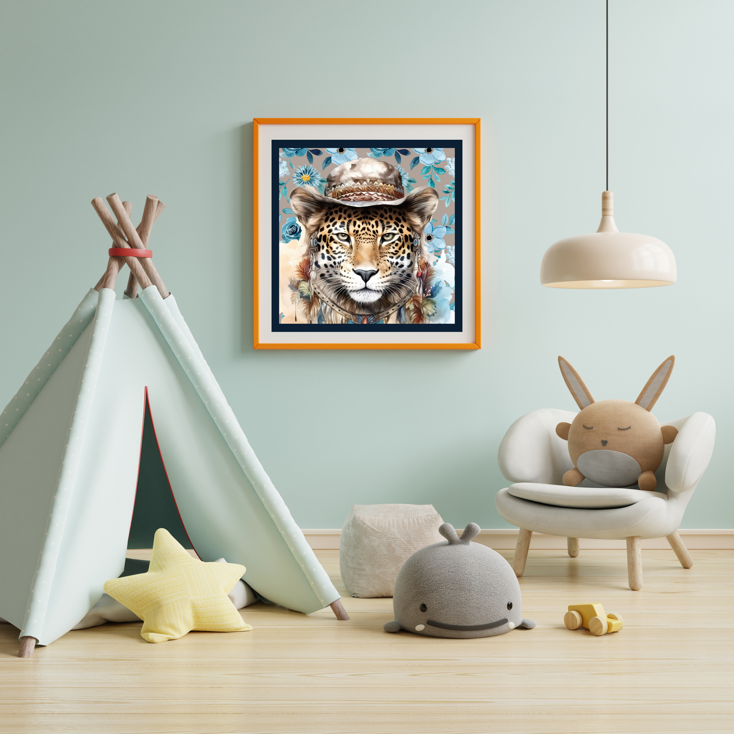 Huxley Boho Leopard Art Poster