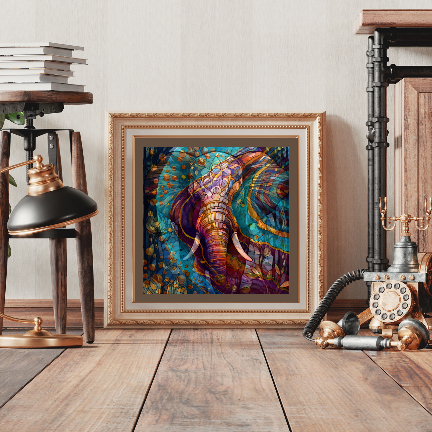 Elephant Dreams Maximalist Abstract Art Poster