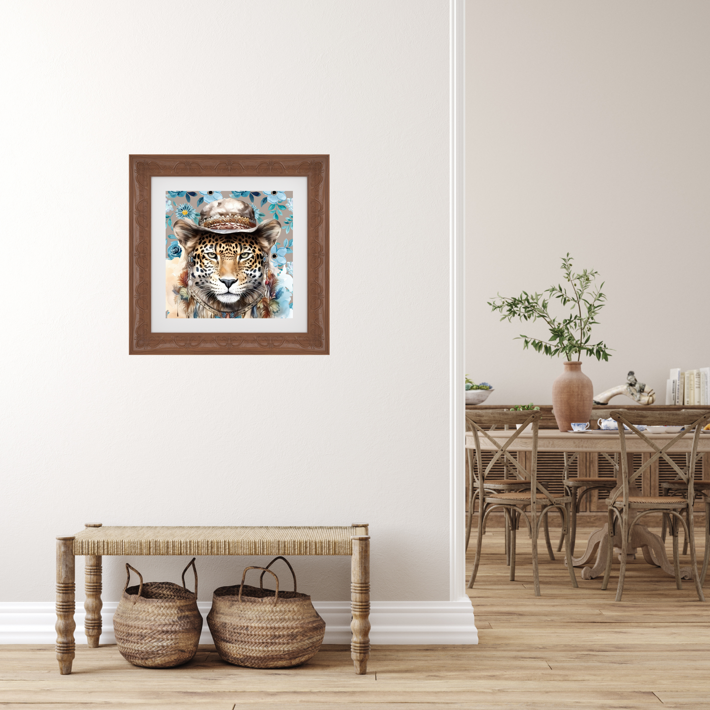 Huxley Boho Leopard Art Poster