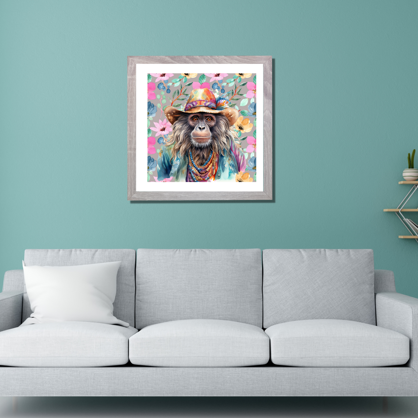 Jannis Boho Ape in Hat Poster