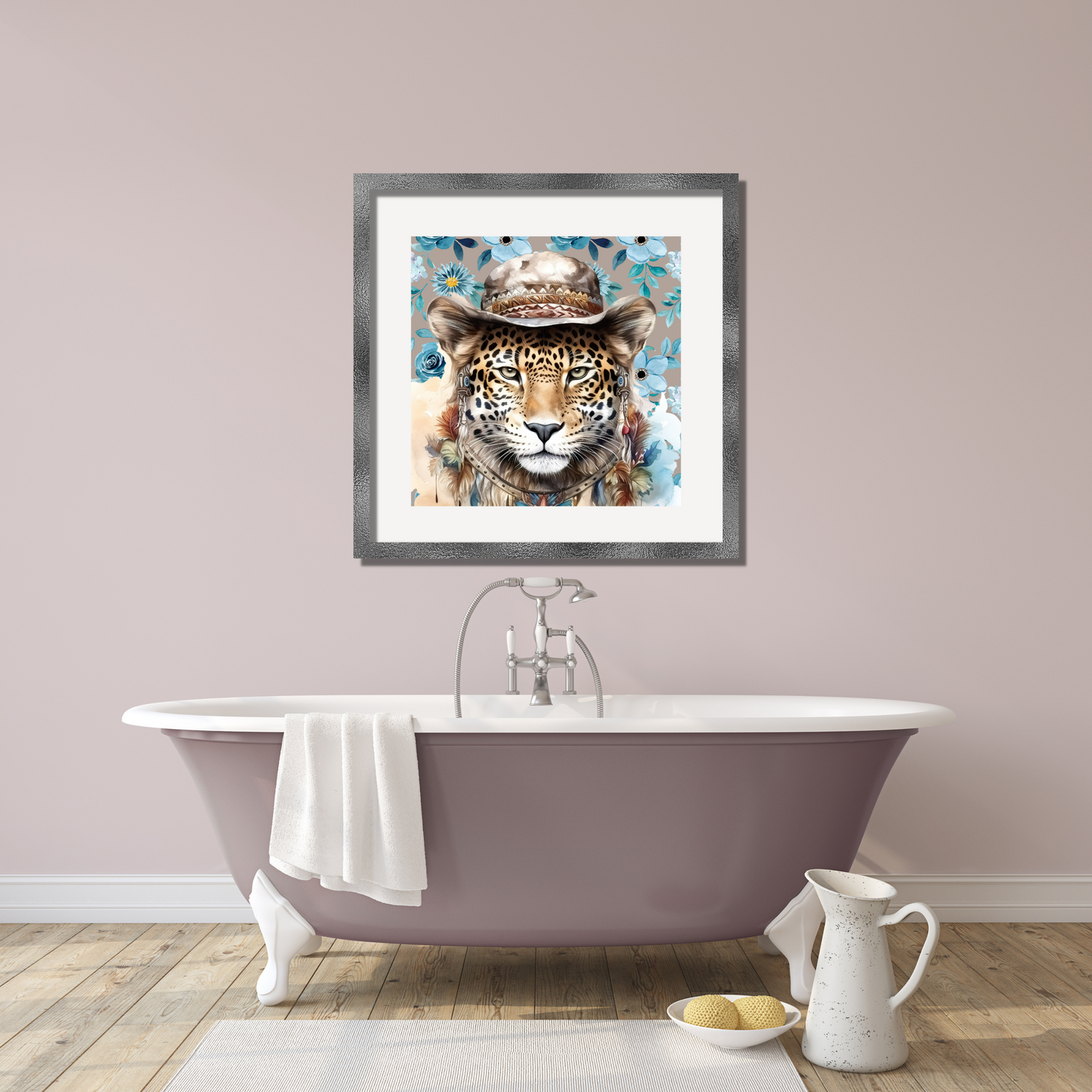 Huxley Boho Leopard Art Poster