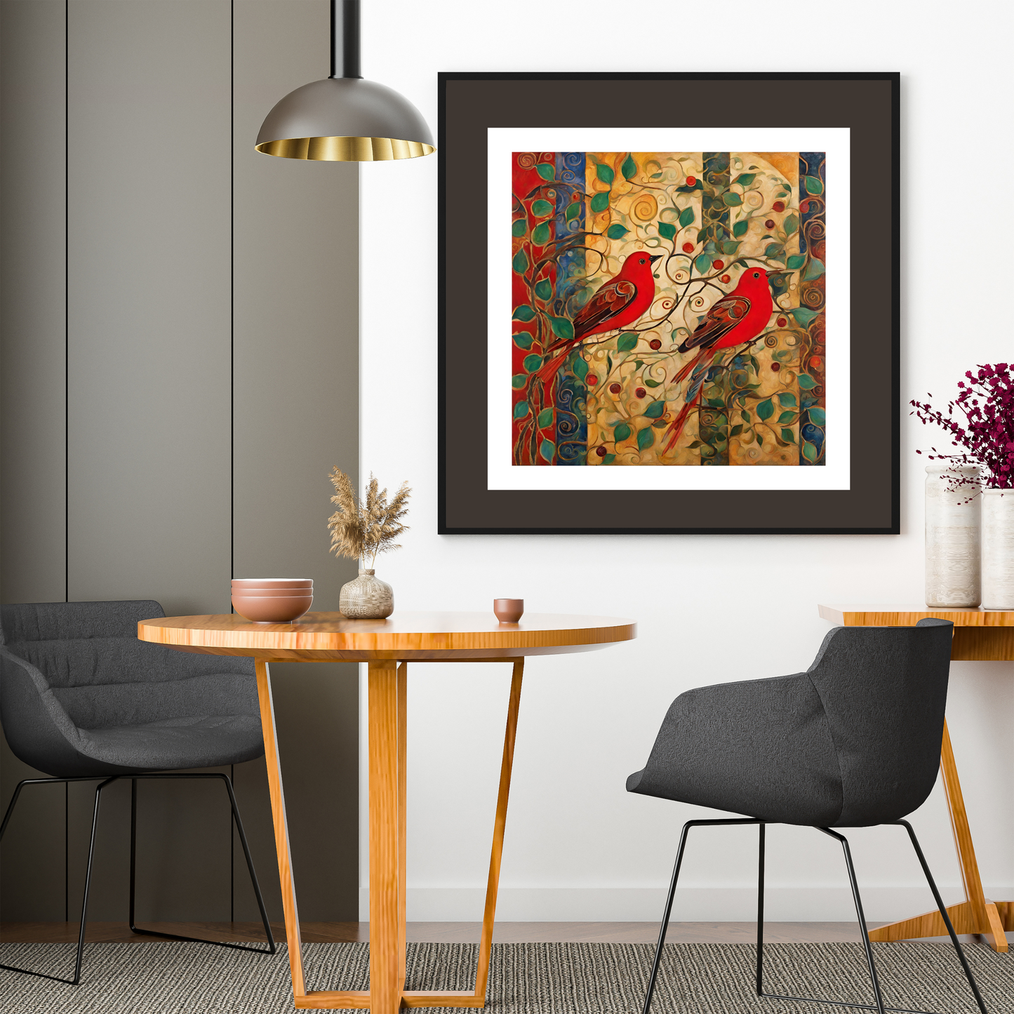 Orvington Red Bird Art Poster