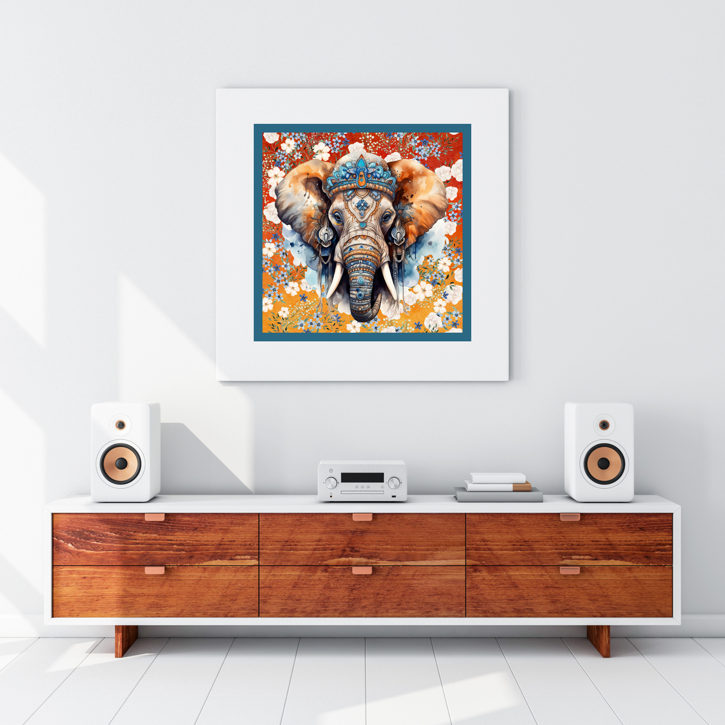 Soleil Bohemian Elephant Art Poster