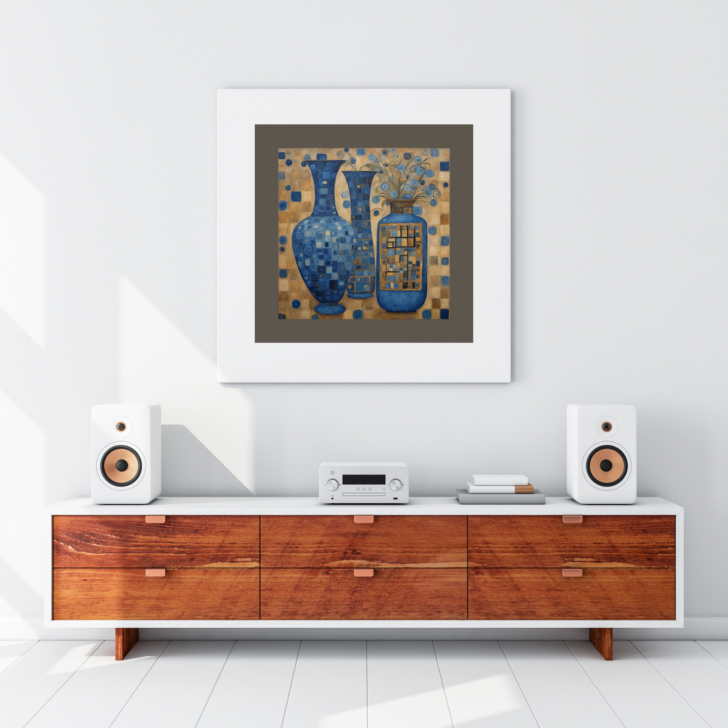 Blue Vase Trio Poster