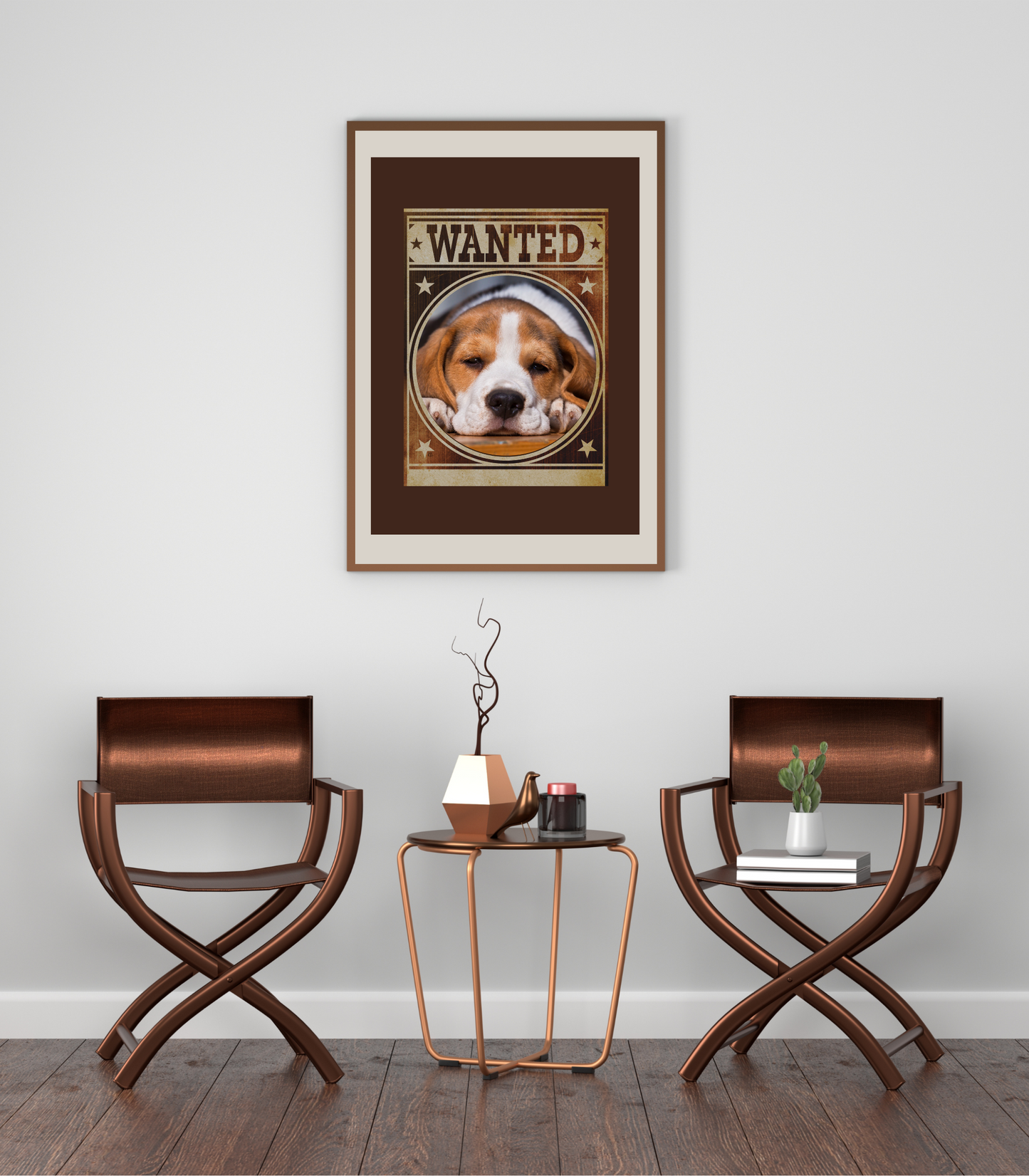 Beagle Mug Shot Wanted Poster