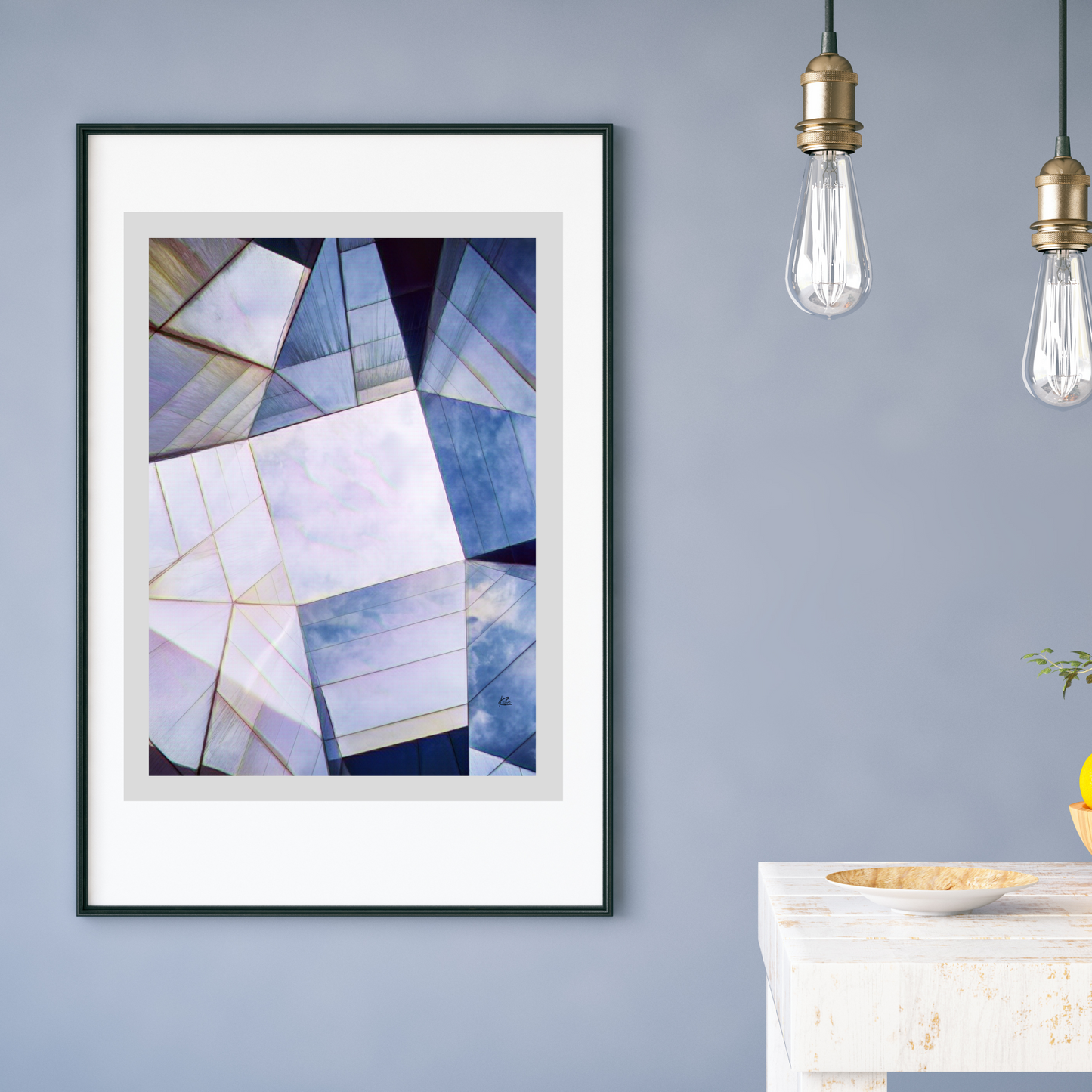 Skylight Geometric Abstract Art Poster