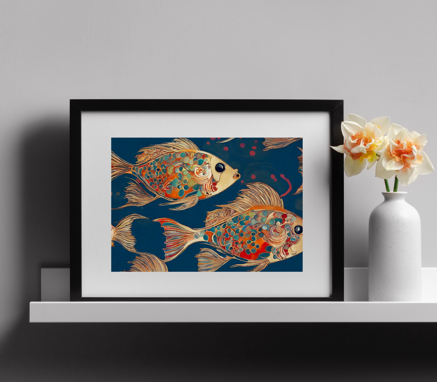 School Day Colorful Carp Poster