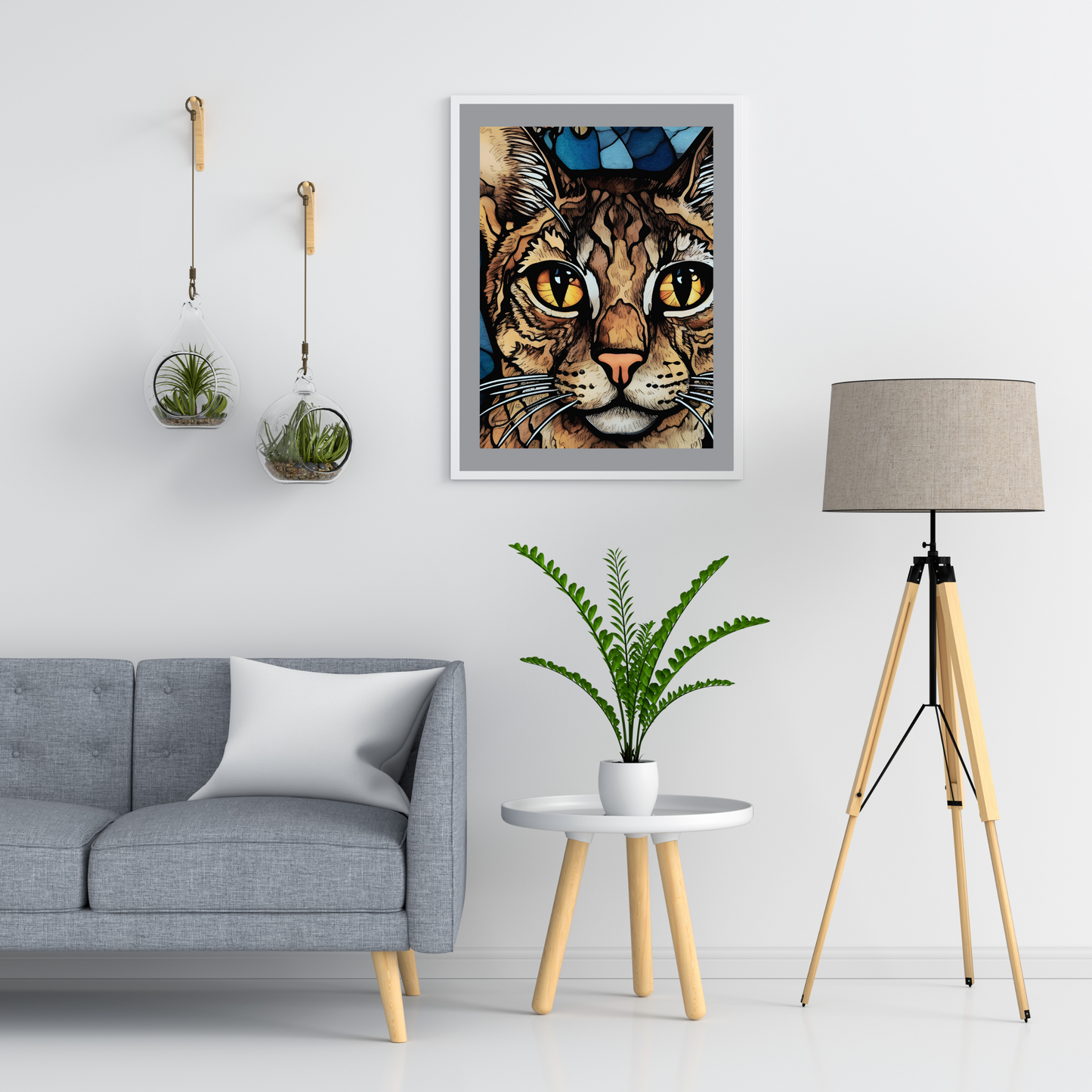 Savannah Cat Abstract Poster