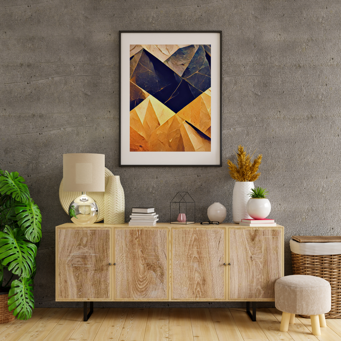 Slated Abstract Art Poster