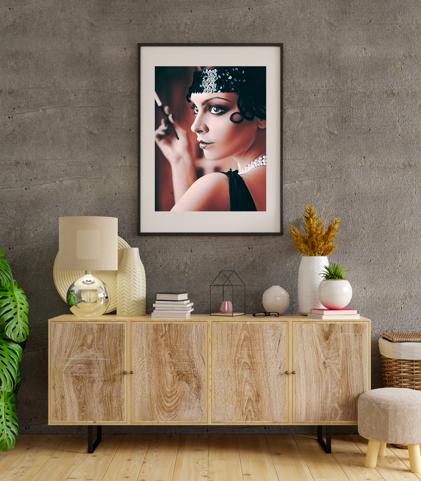 Jane Vintage woman with Cigarette Holder Poster