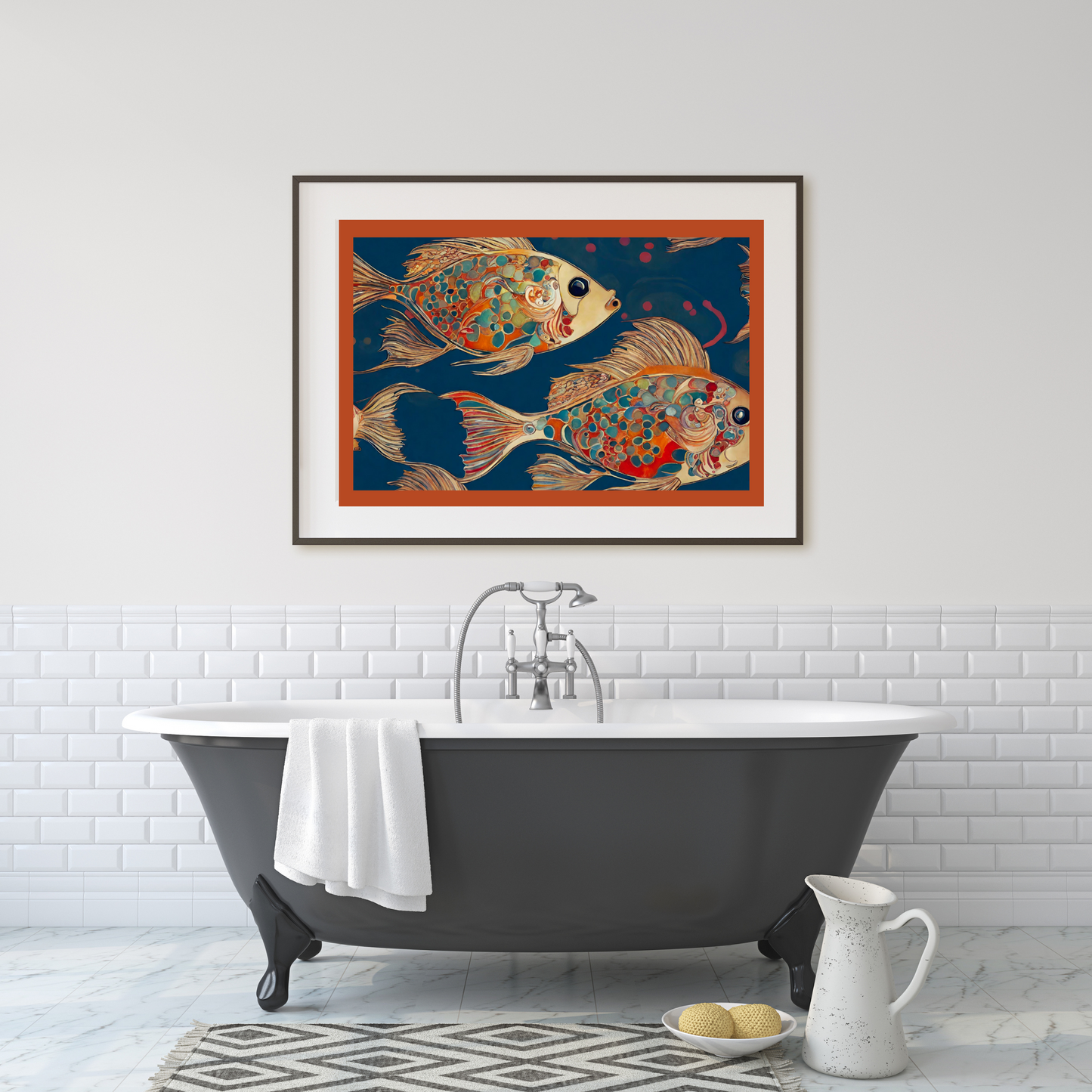 School Day Colorful Carp Poster