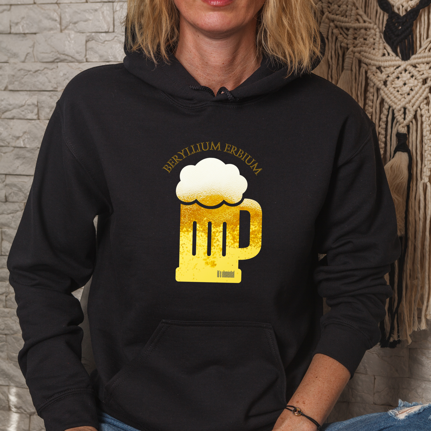 Beryllium Erbium It's Elemental Beer  Unisex Heavy Blend™ Hooded Sweatshirt