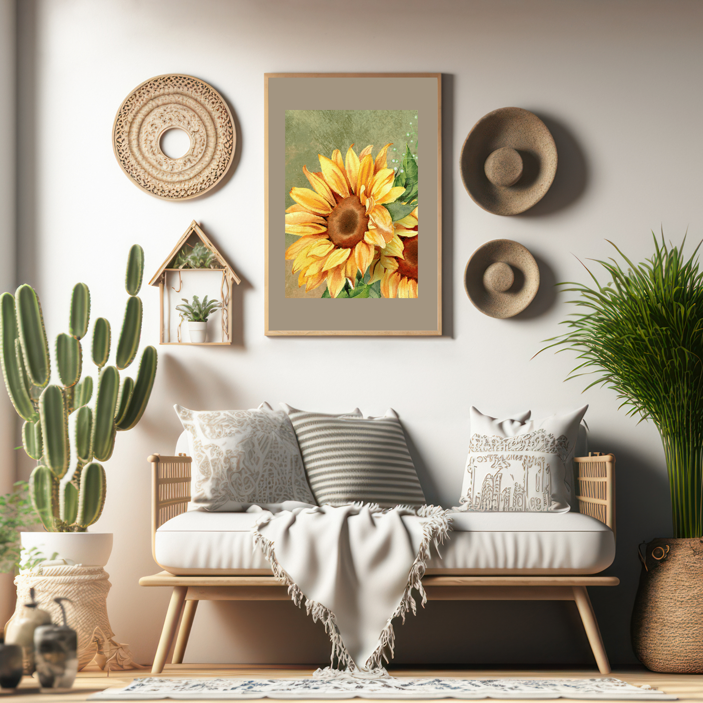 Sunny Flowers Poster