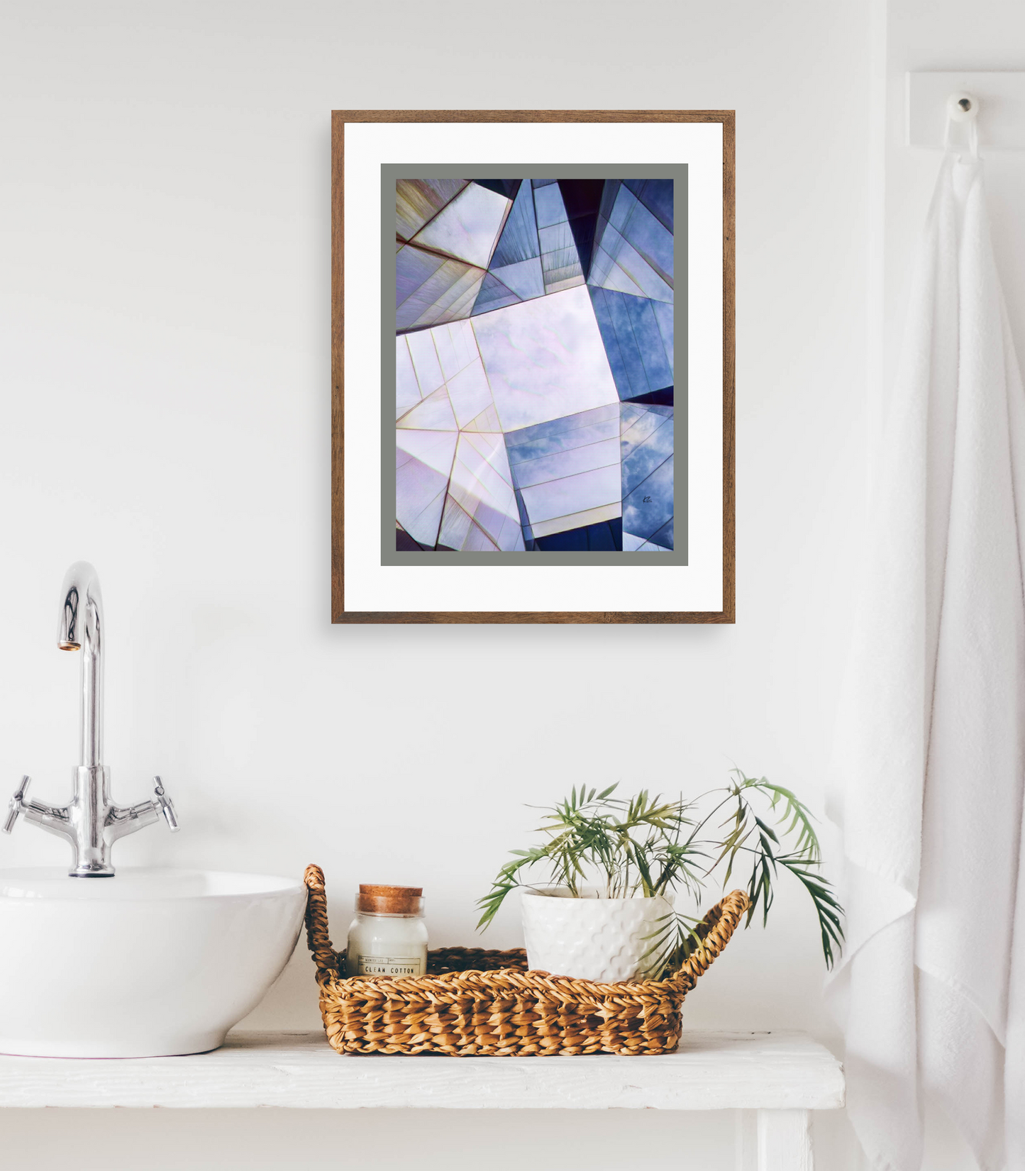 Skylight Geometric Abstract Art Poster