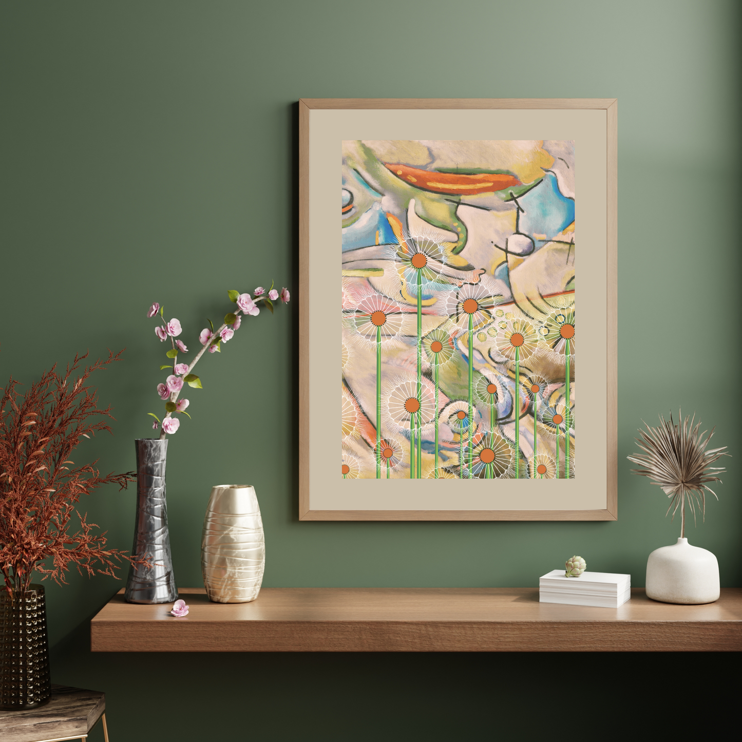 Lewiston Abstract Floral Poster