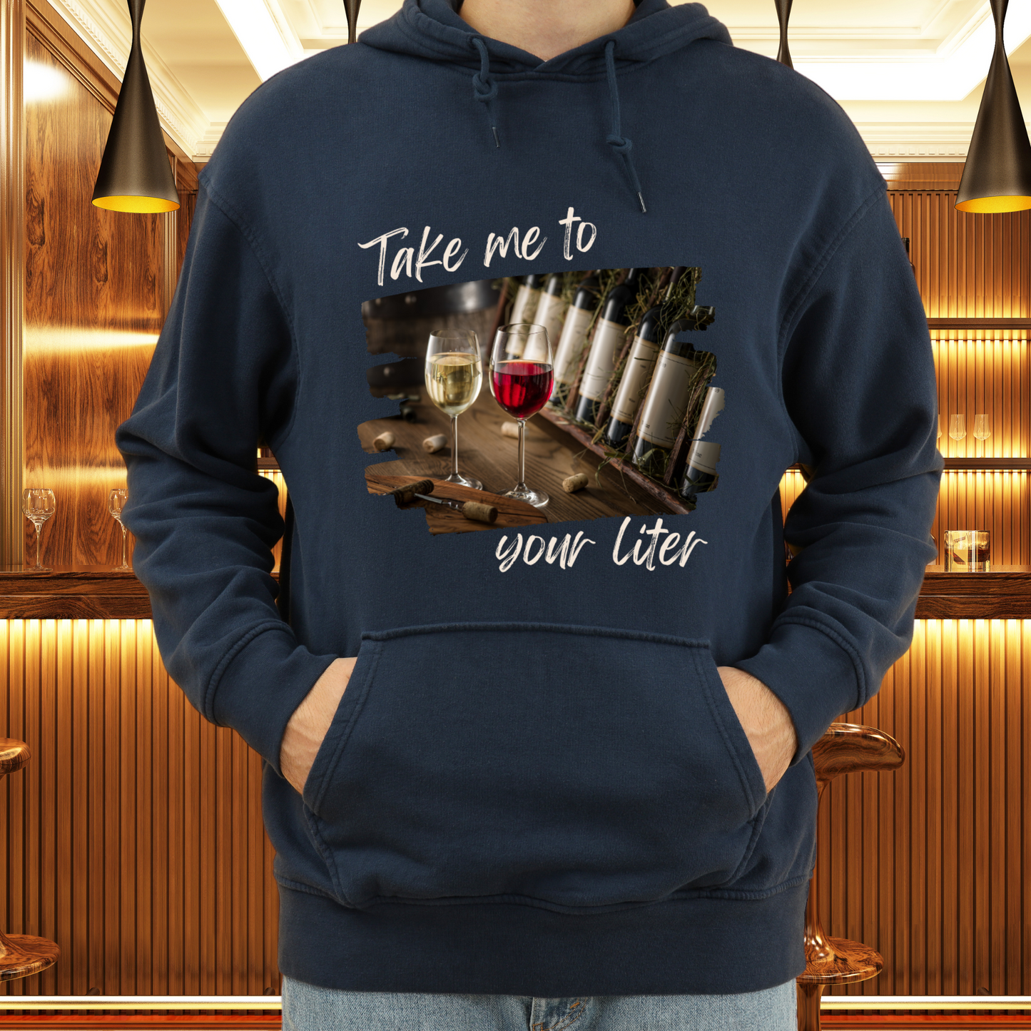 Take Me to Your Liter Wine Unisex Heavy Blend™ Hooded Sweatshirt