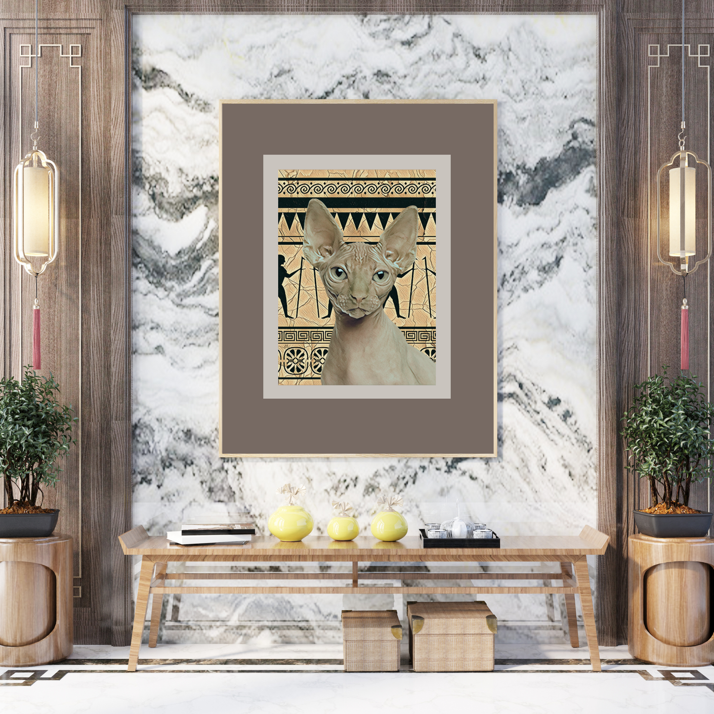 Mug Shot Blonde Pug Art Poster