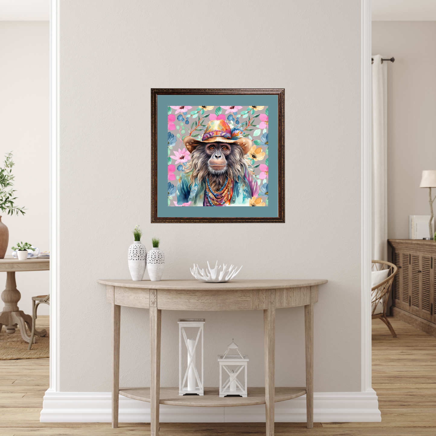 Jannis Boho Ape in Hat Poster