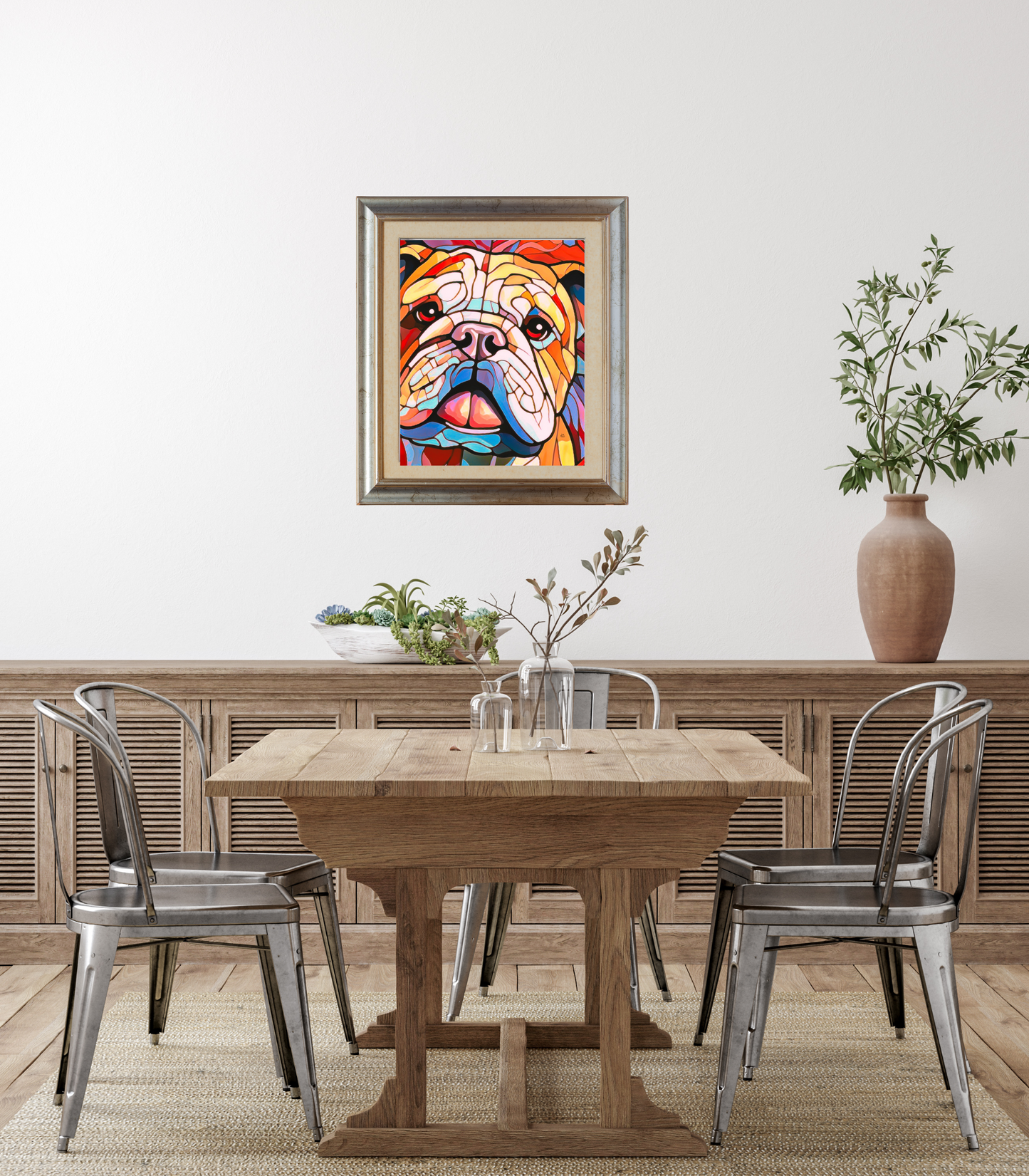 Leroy Bulldog Abstract Poster