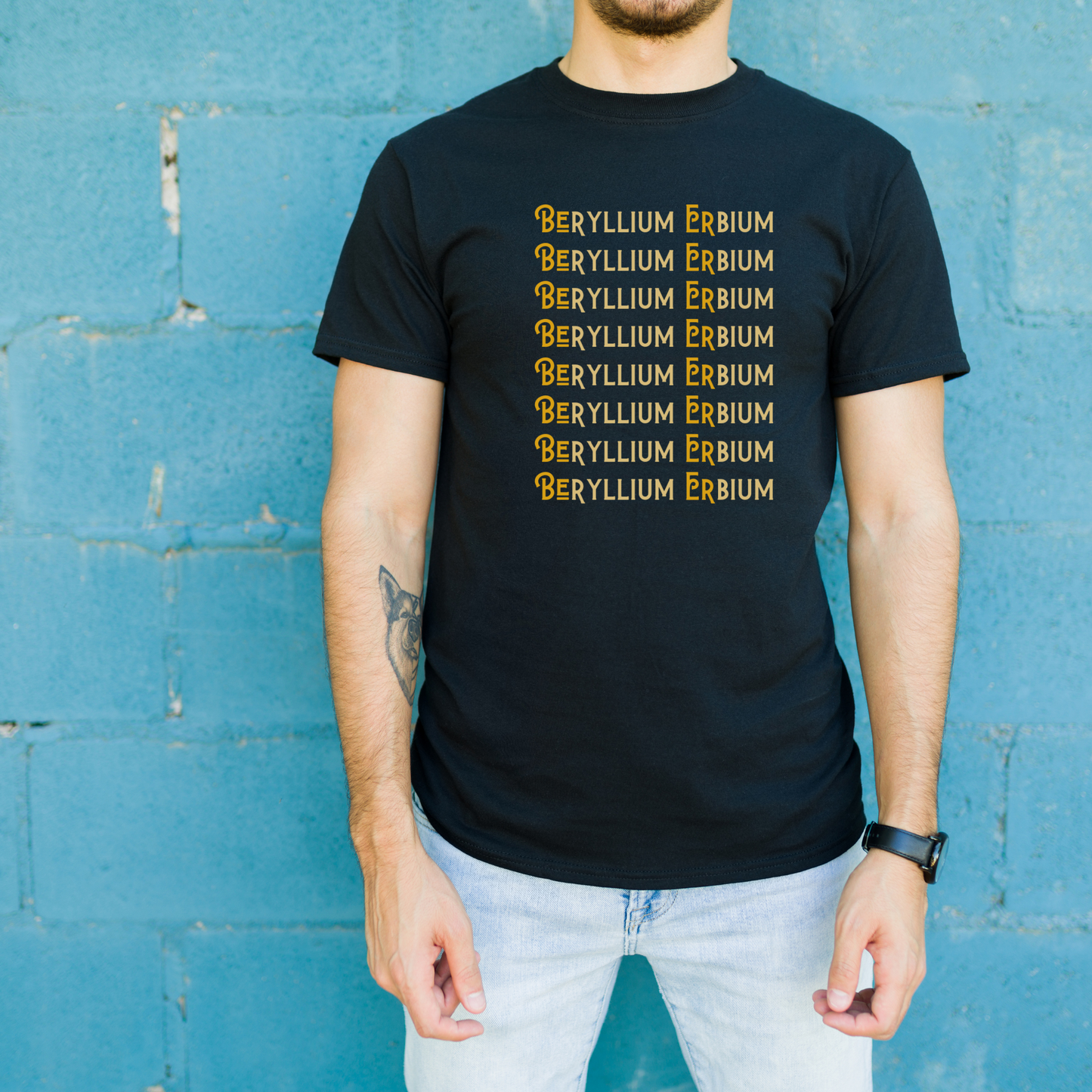 Beryllium Erbium Beer Elements Unisex Jersey Short Sleeve Tee