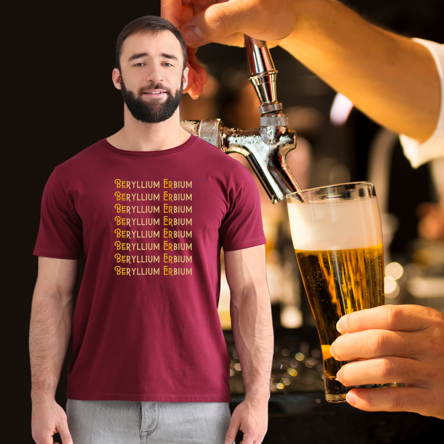 Beryllium Erbium Beer Elements Unisex Jersey Short Sleeve Tee