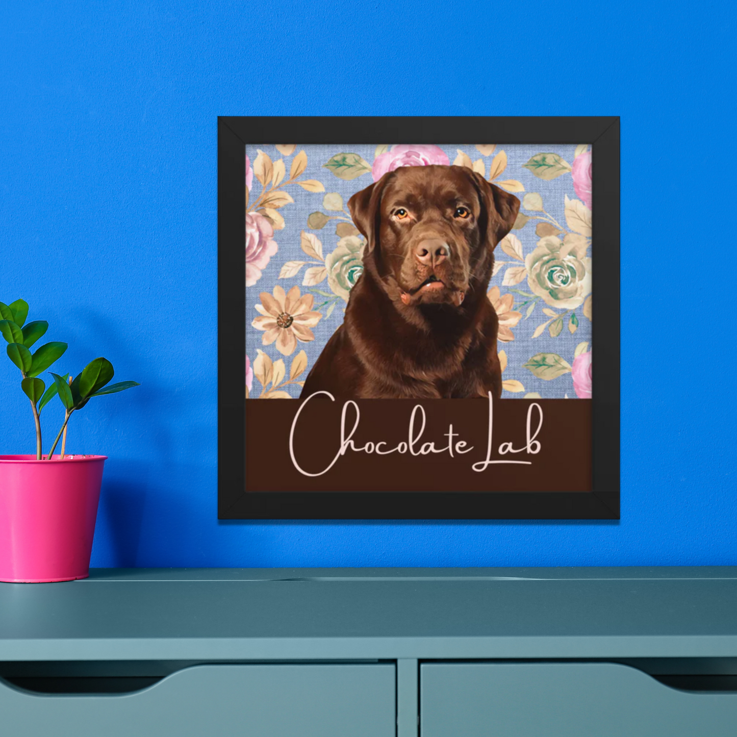 Chocolate Lab Framed poster