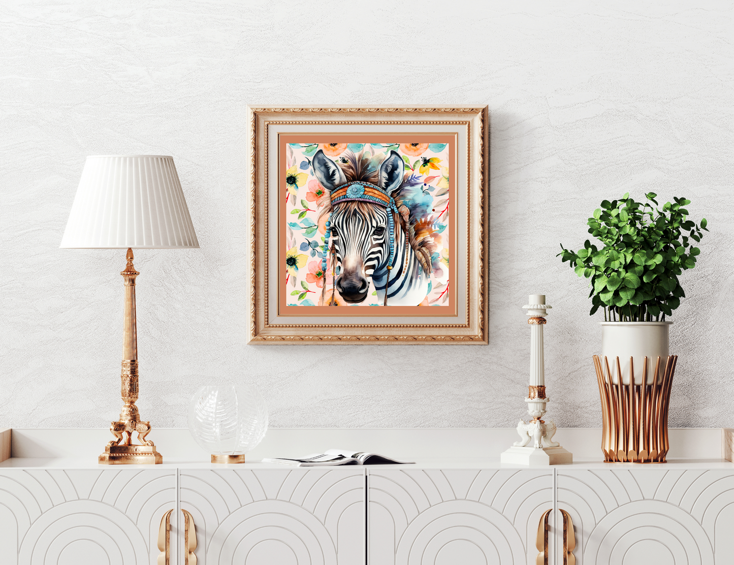 Drake Boho Zebra Art Poster