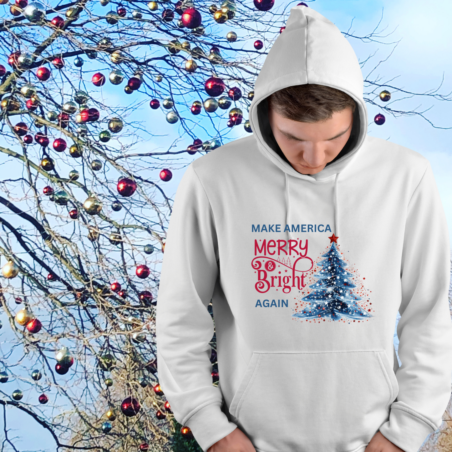 Make America Merry & Bright Again 1 Unisex Heavy Blend™ Hooded Sweatshirt