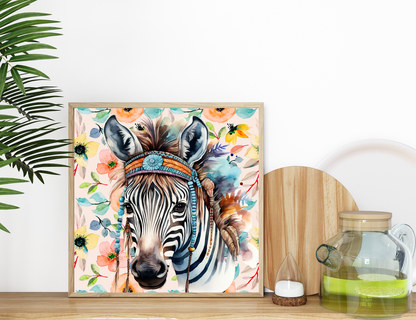 Drake Boho Zebra Art Poster