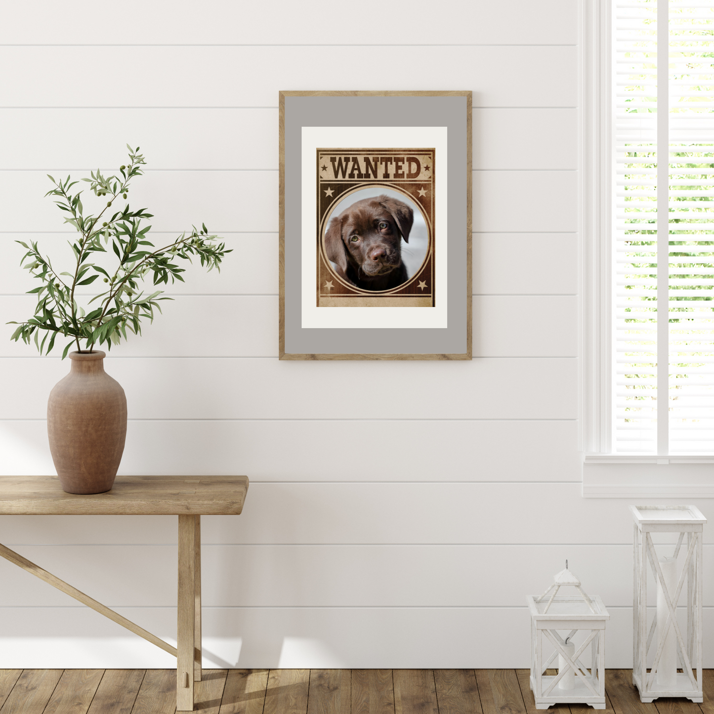 Labrador Mug Shot Wanted Poster