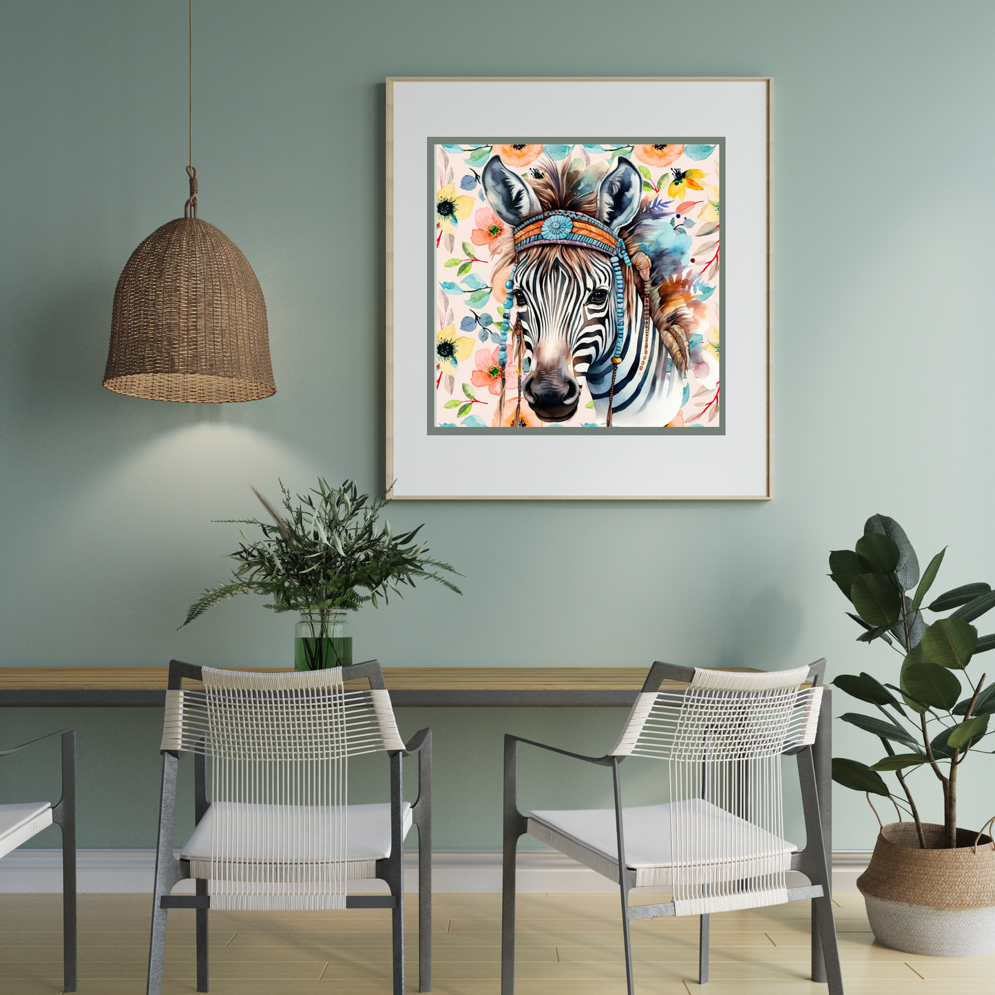 Drake Boho Zebra Art Poster