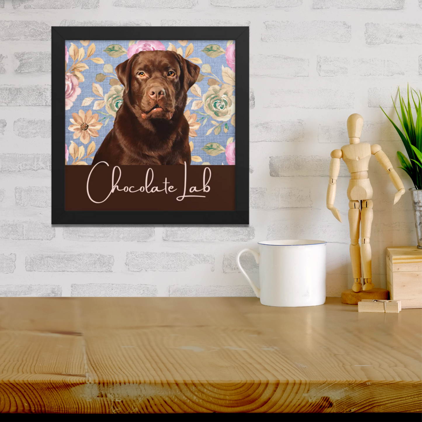 Chocolate Lab Framed poster