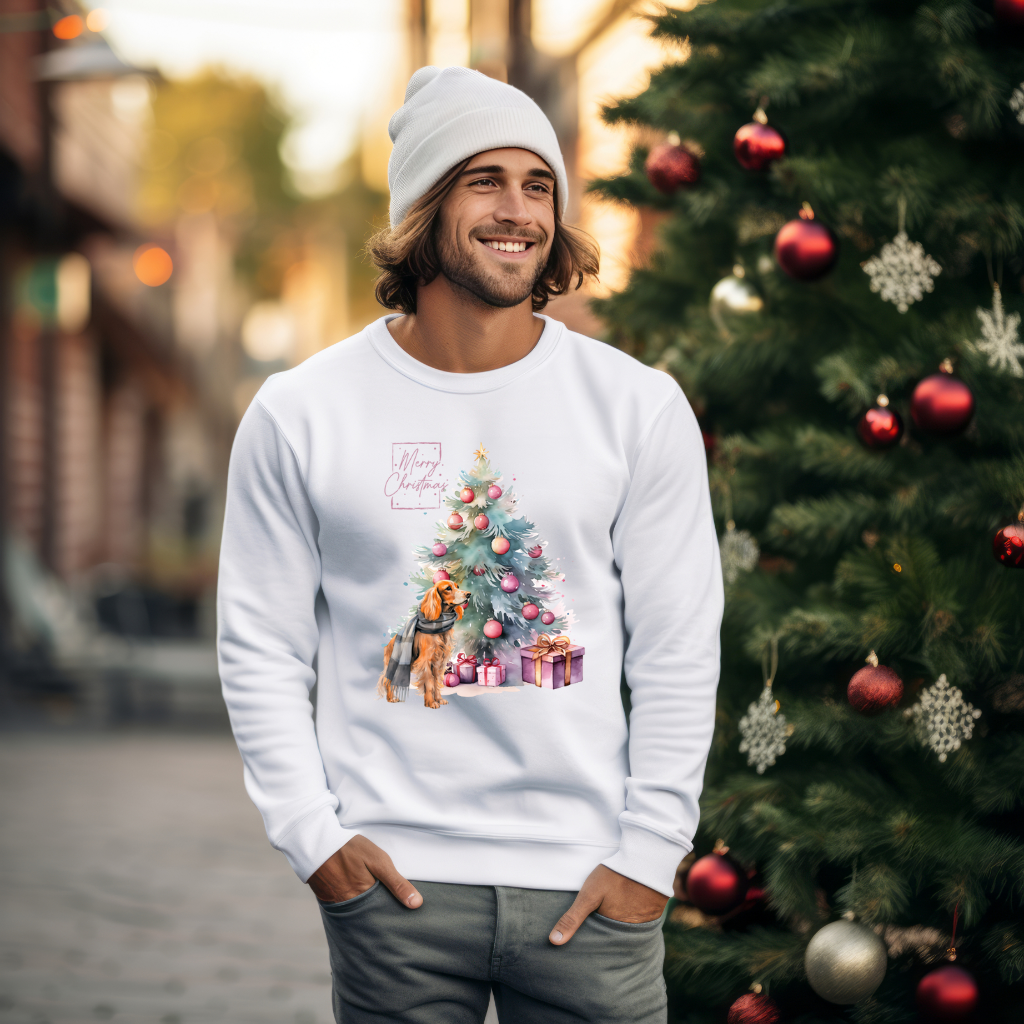 Merry Christmas Cocker Spaniel Unisex Heavy Blend™ Crewneck Sweatshirt