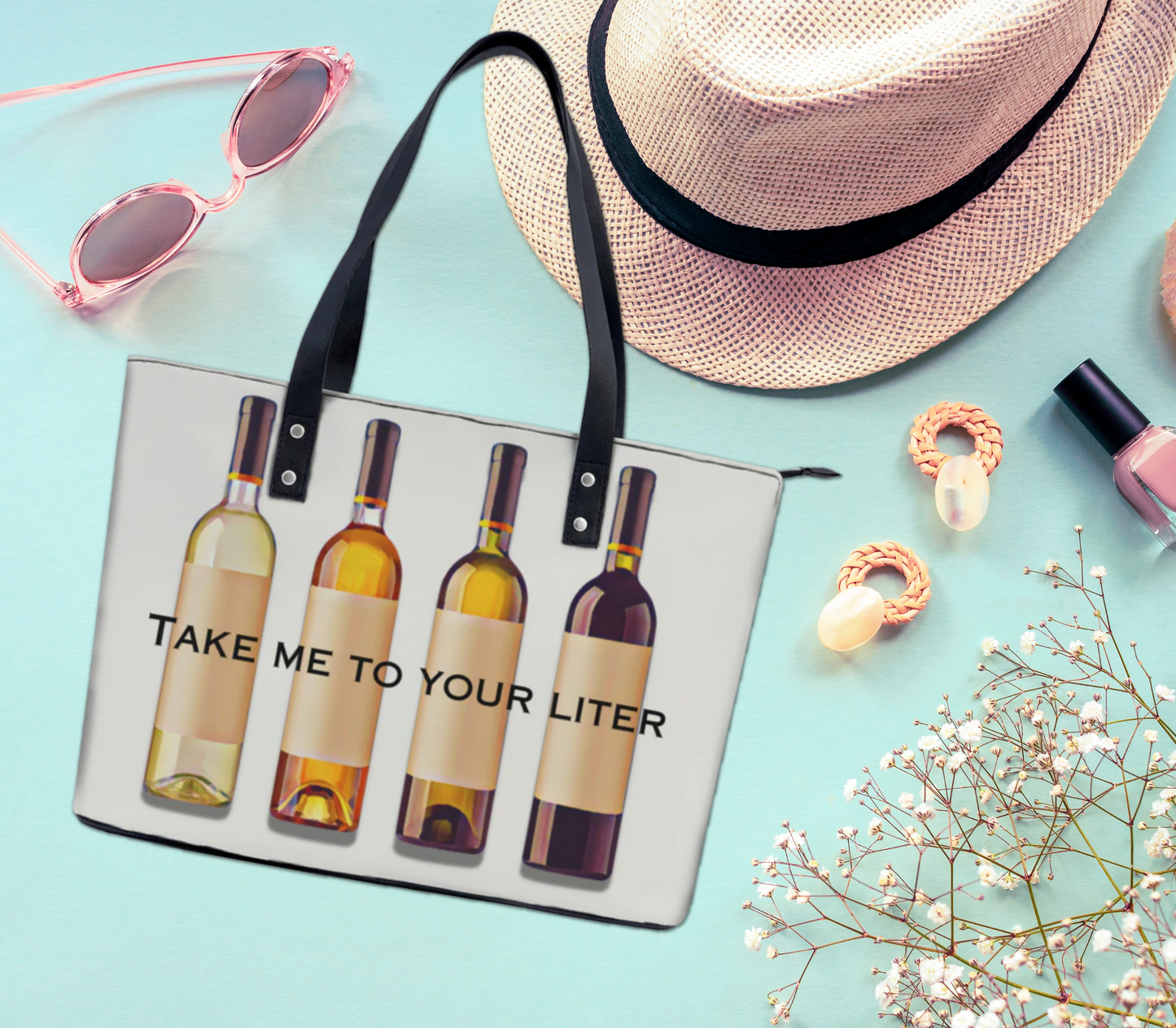 Take Me to Your Liter PU Leather Handbag Tote