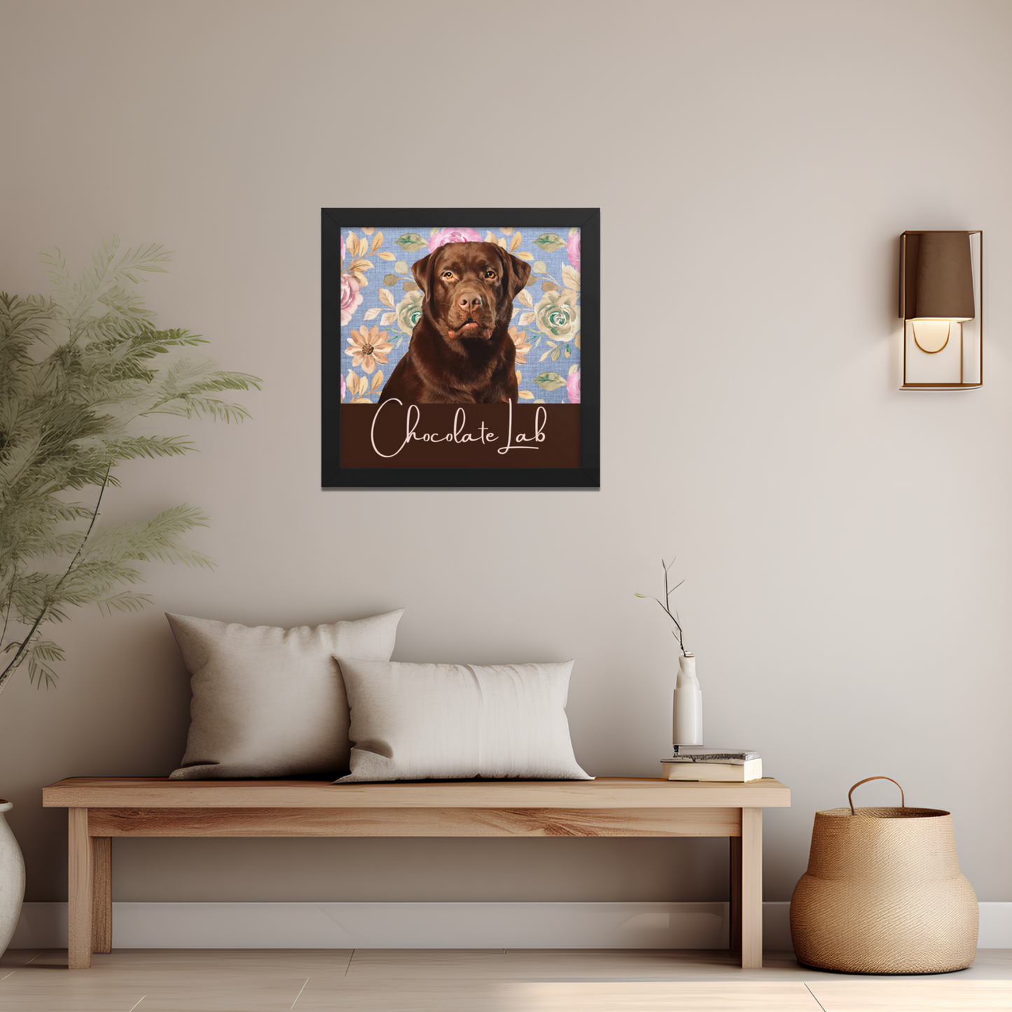 Chocolate Lab Framed poster