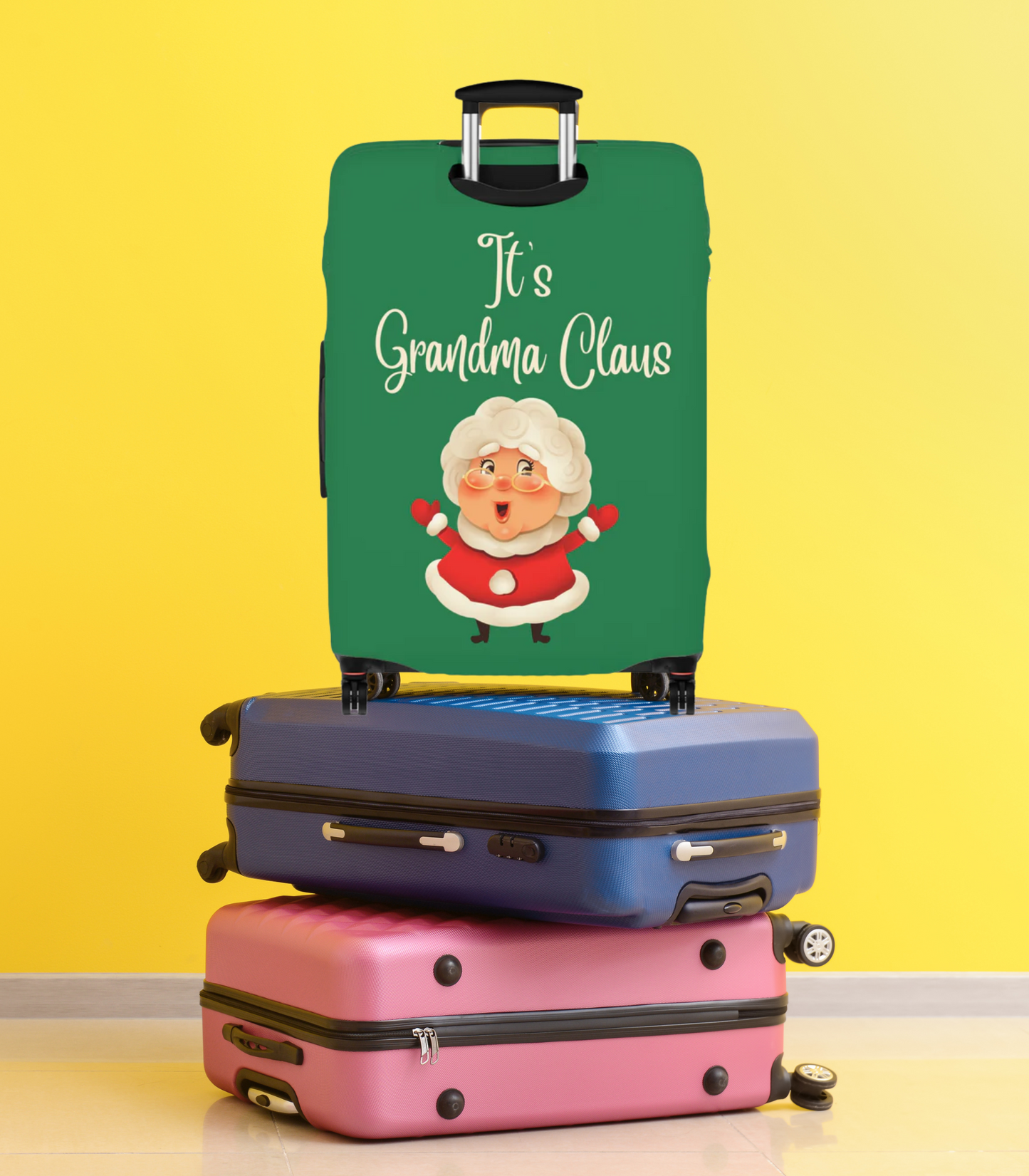 It's Grandma Claus Christmas Luggage Cover