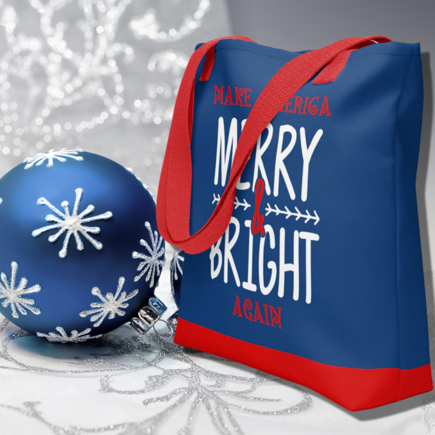 Bold Make America Merry & Bright Again Tote bag