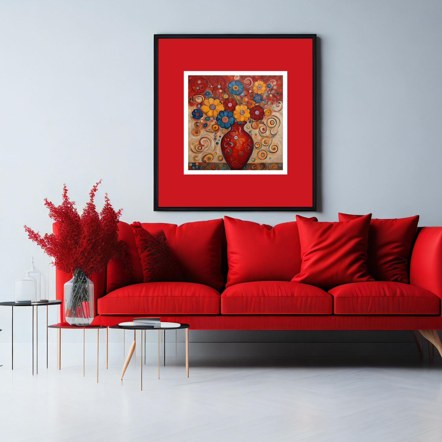 Red Vase Poster