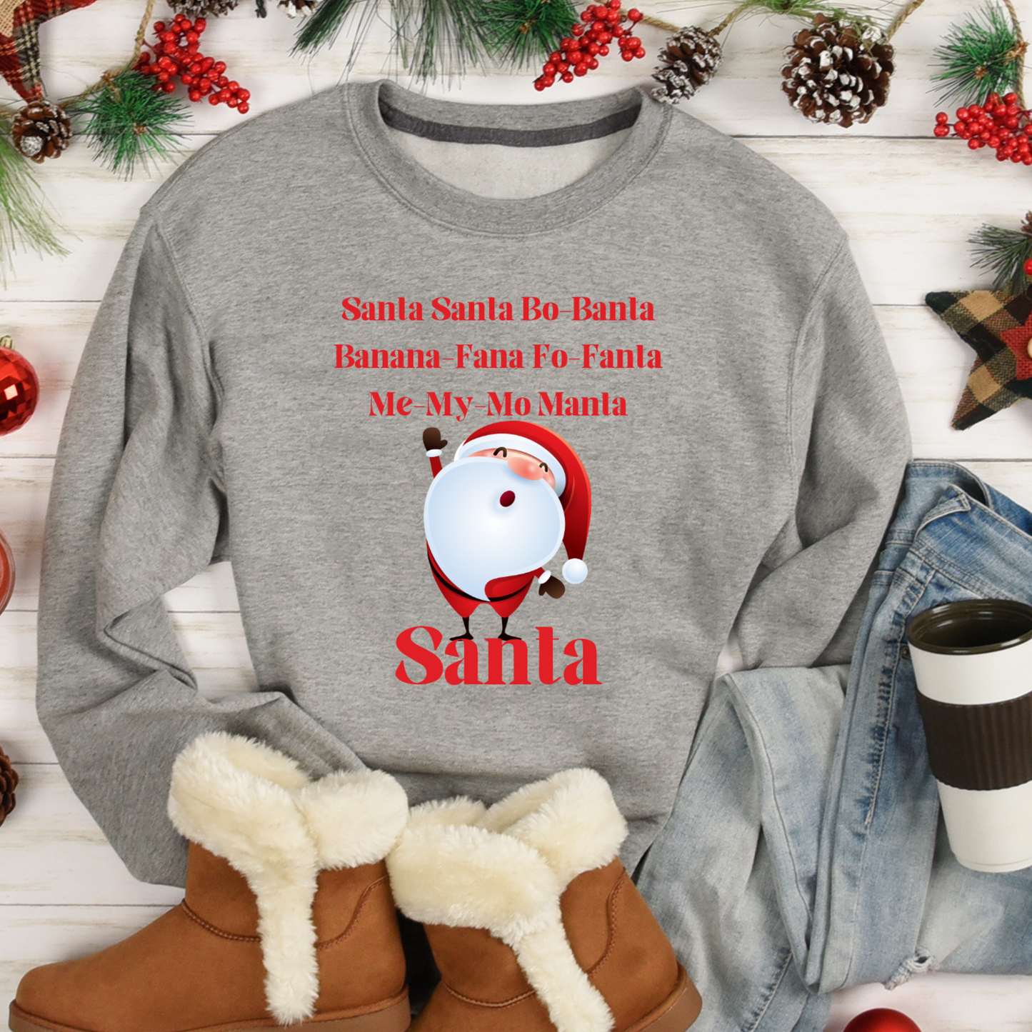 Santa Santa Bo Banta Unisex Heavy Blend™ Crewneck Sweatshirt