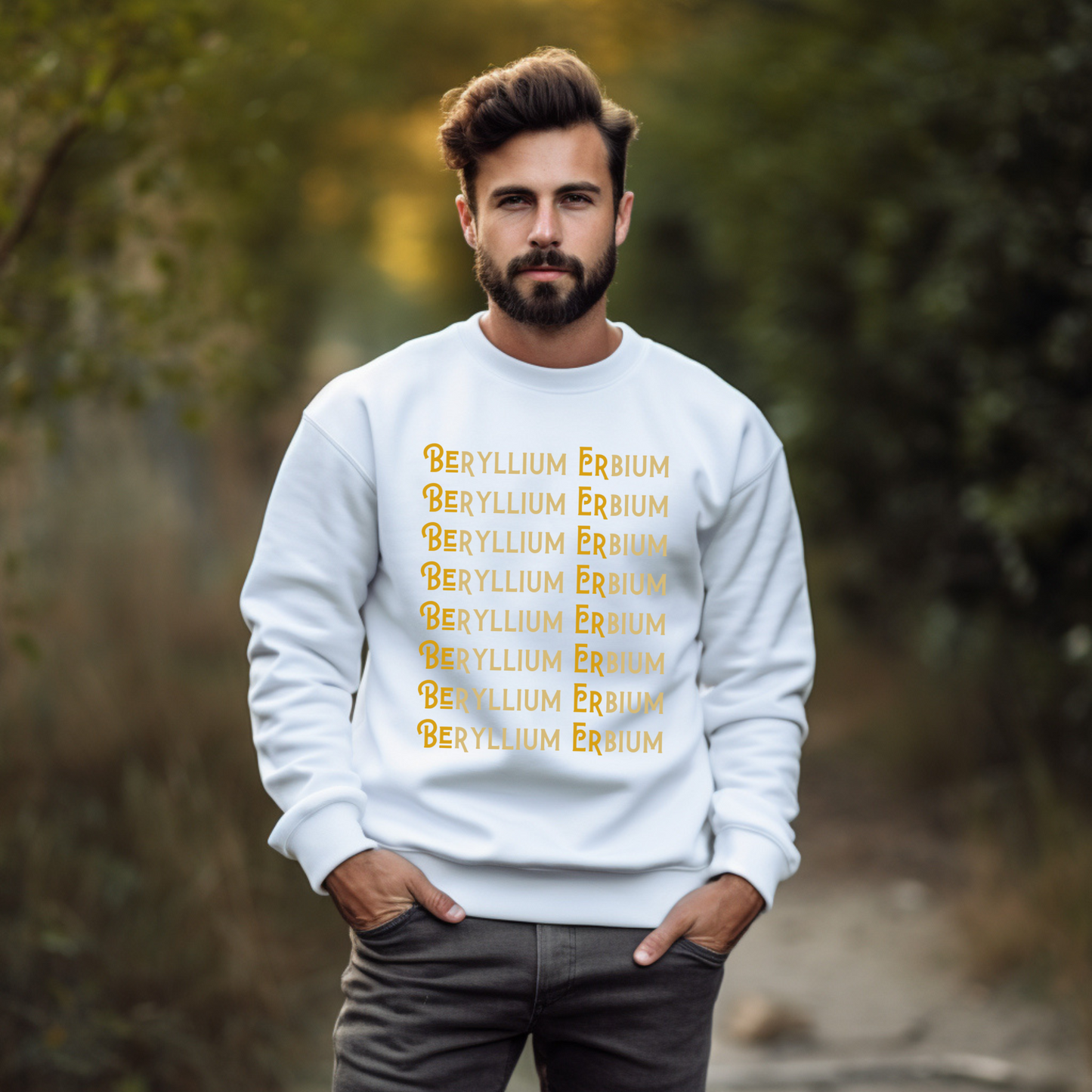 Beryllium Erbium Beer Elements Unisex Heavy Blend™ Crewneck Sweatshirt