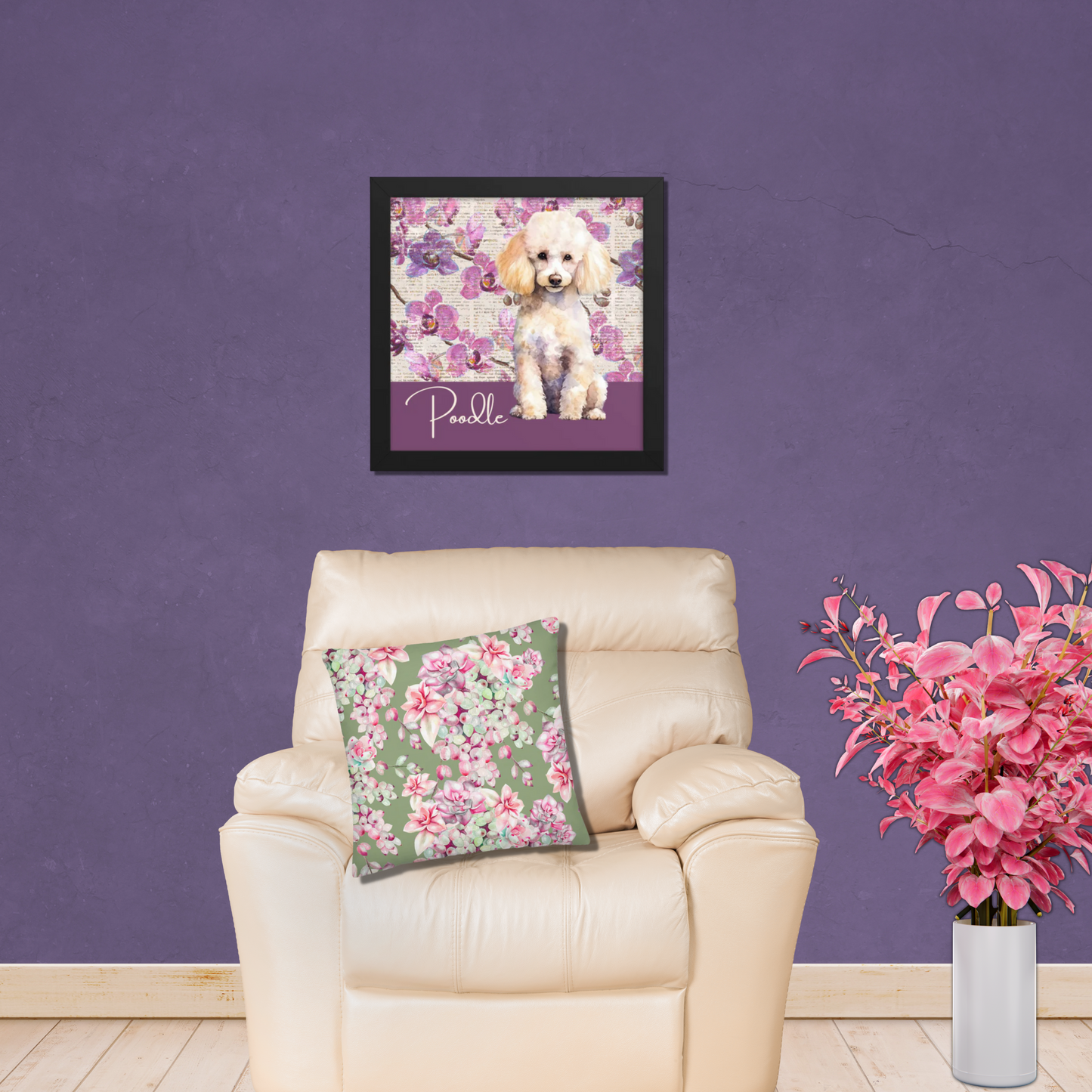 Poodle Framed poster