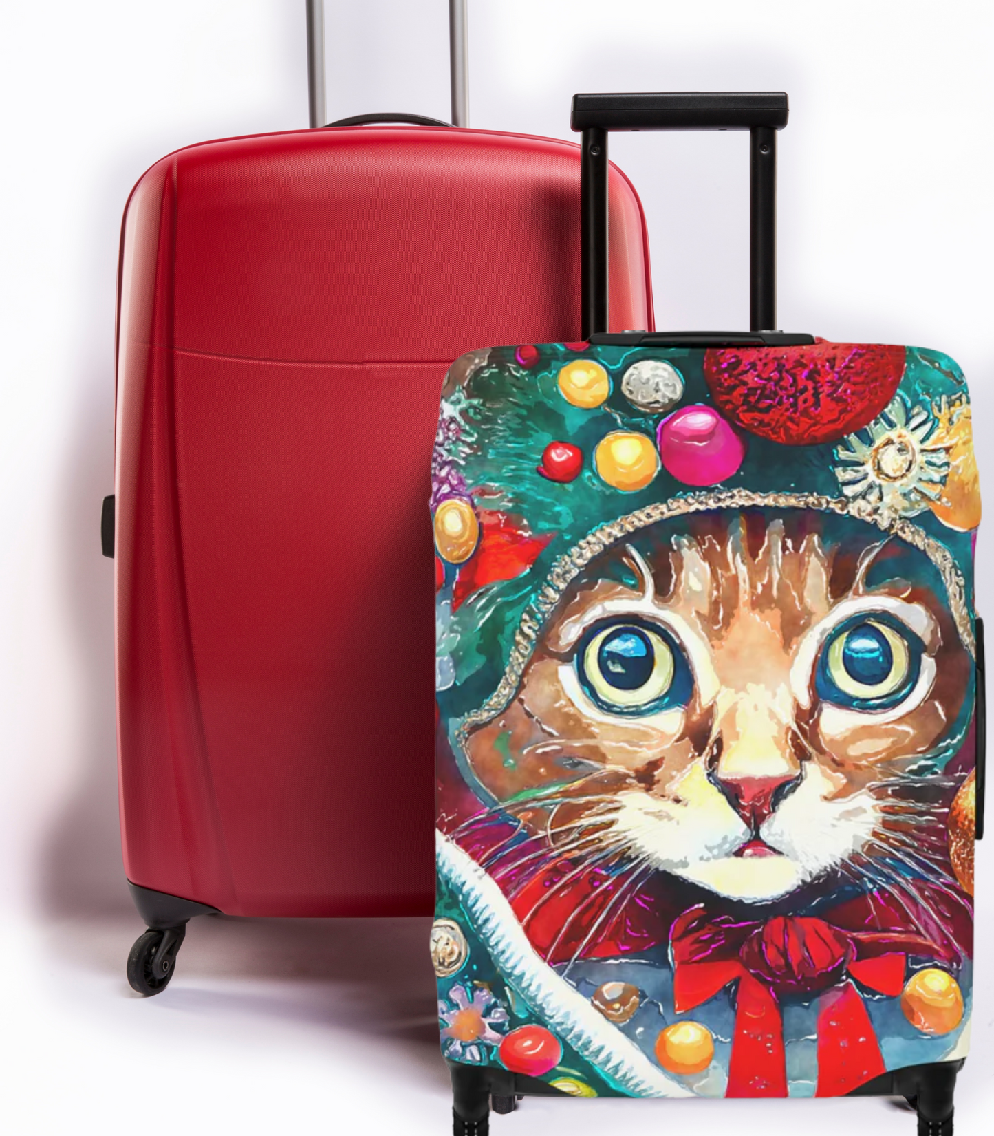 Ornament Cat Christmas Art Luggage Cover