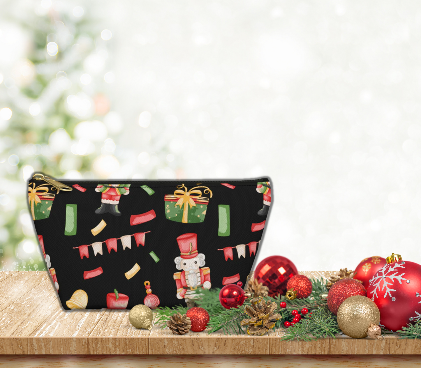 Nutcracker Sweet Accessory Pouch w T-bottom