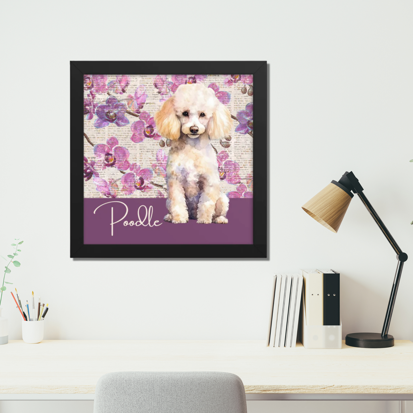 Poodle Framed poster