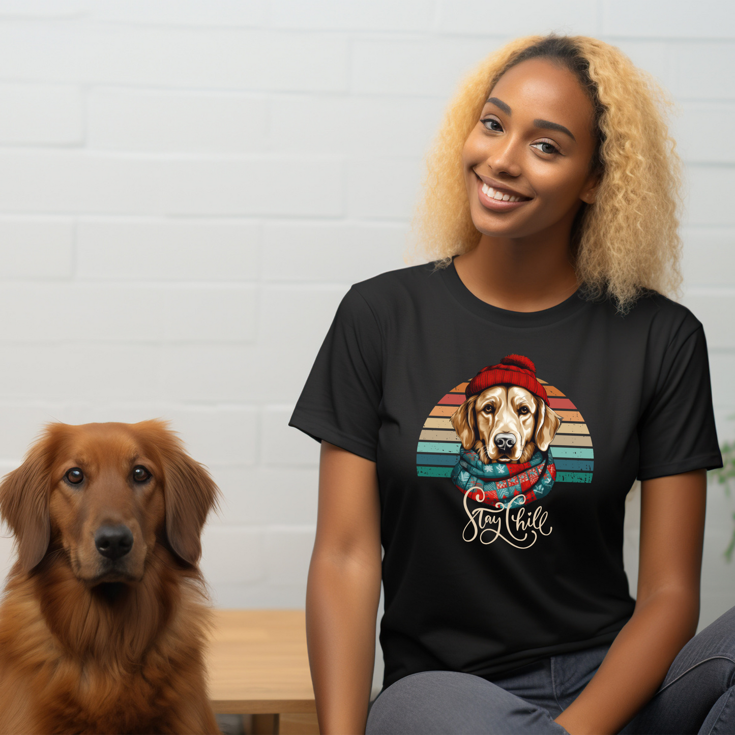 Stay Chill Golden Retriever Unisex Jersey Short Sleeve Tee