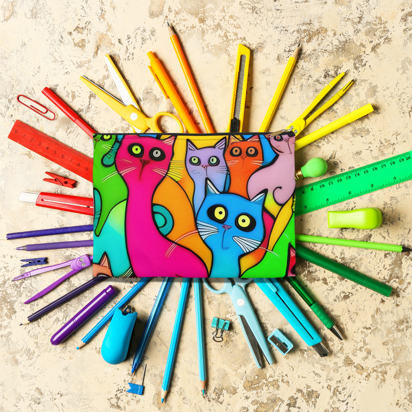 Cats By the Dozen Accessory Pouch