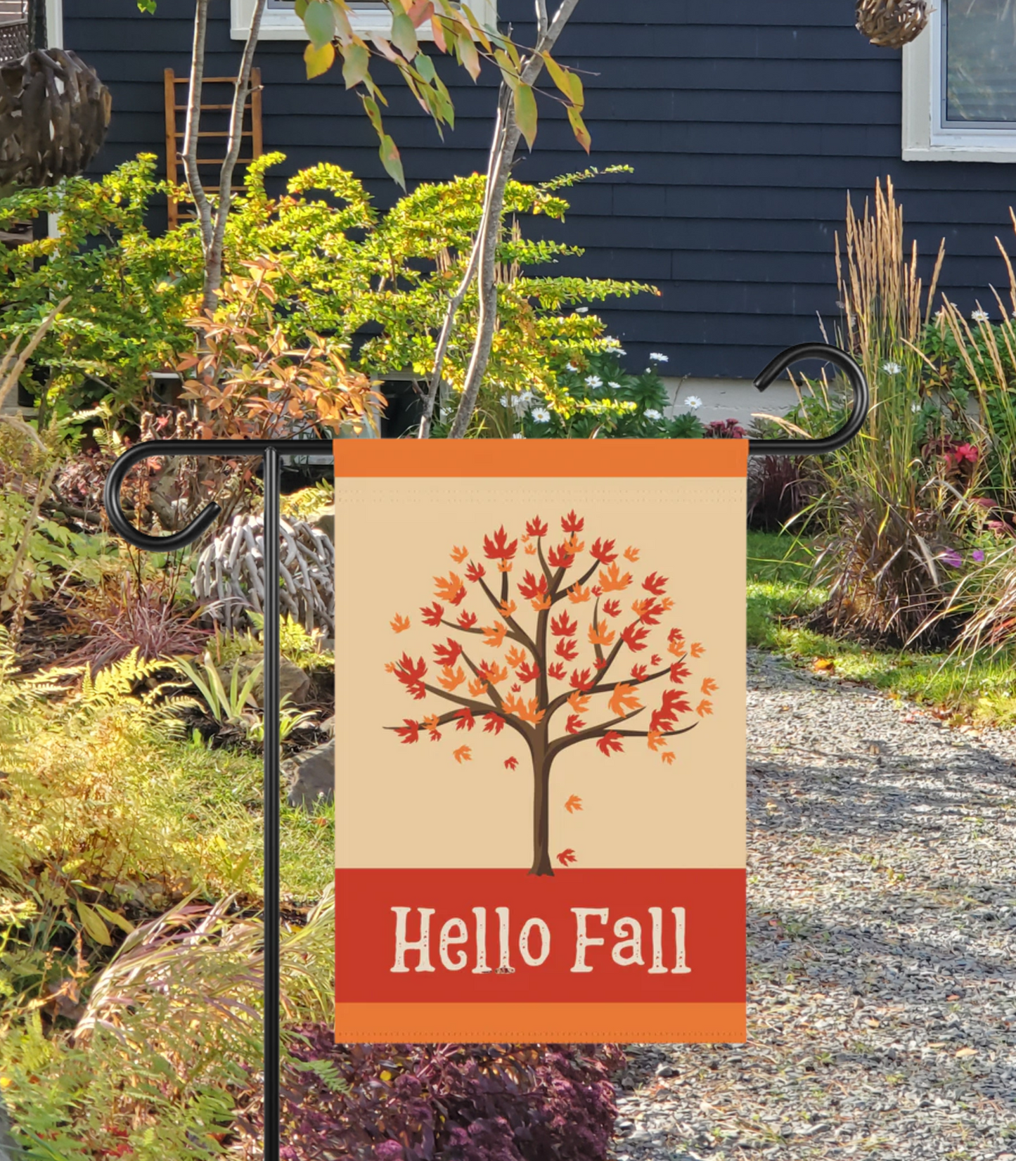 Hello Fall 2-Sided Garden & House Banner