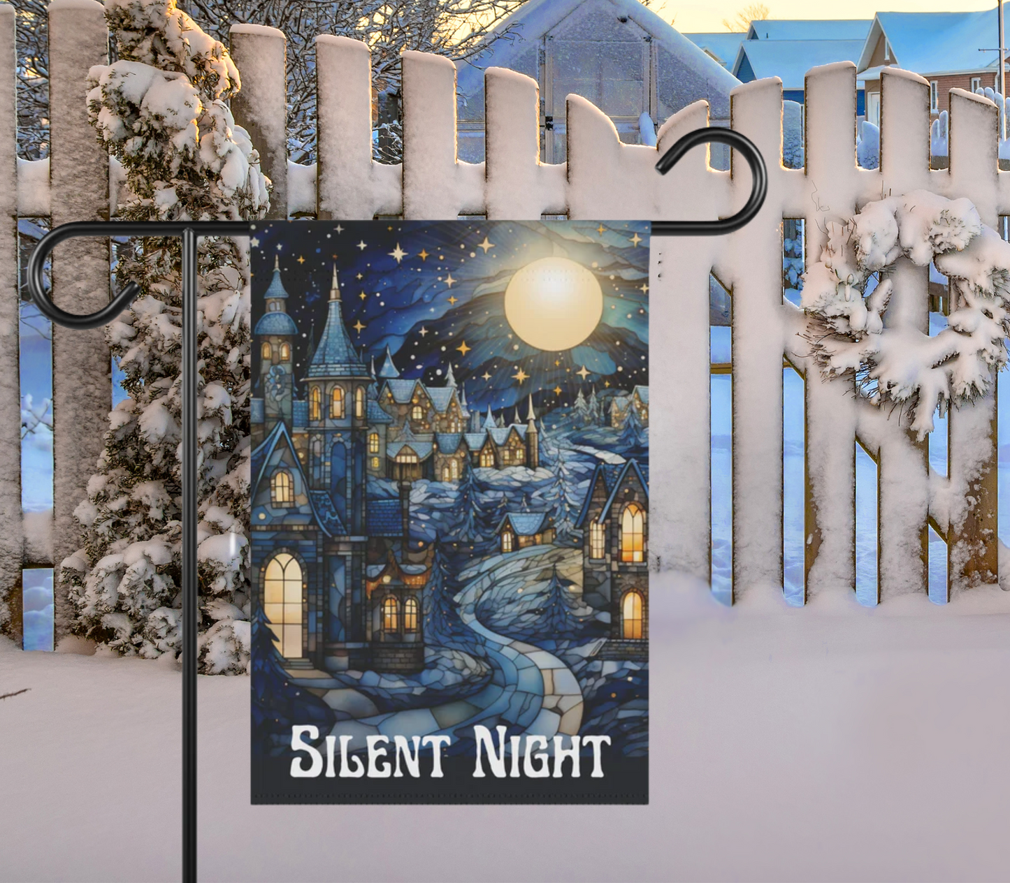 Silent Night 2-Sided Garden & House Banner